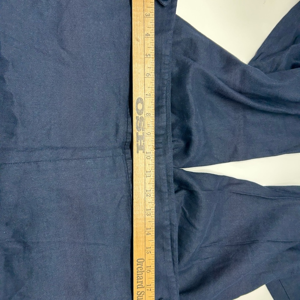 Talbots Navy Blue Linen Wide Leg Pants 20 Women’s Petite - Picture 6 of 8